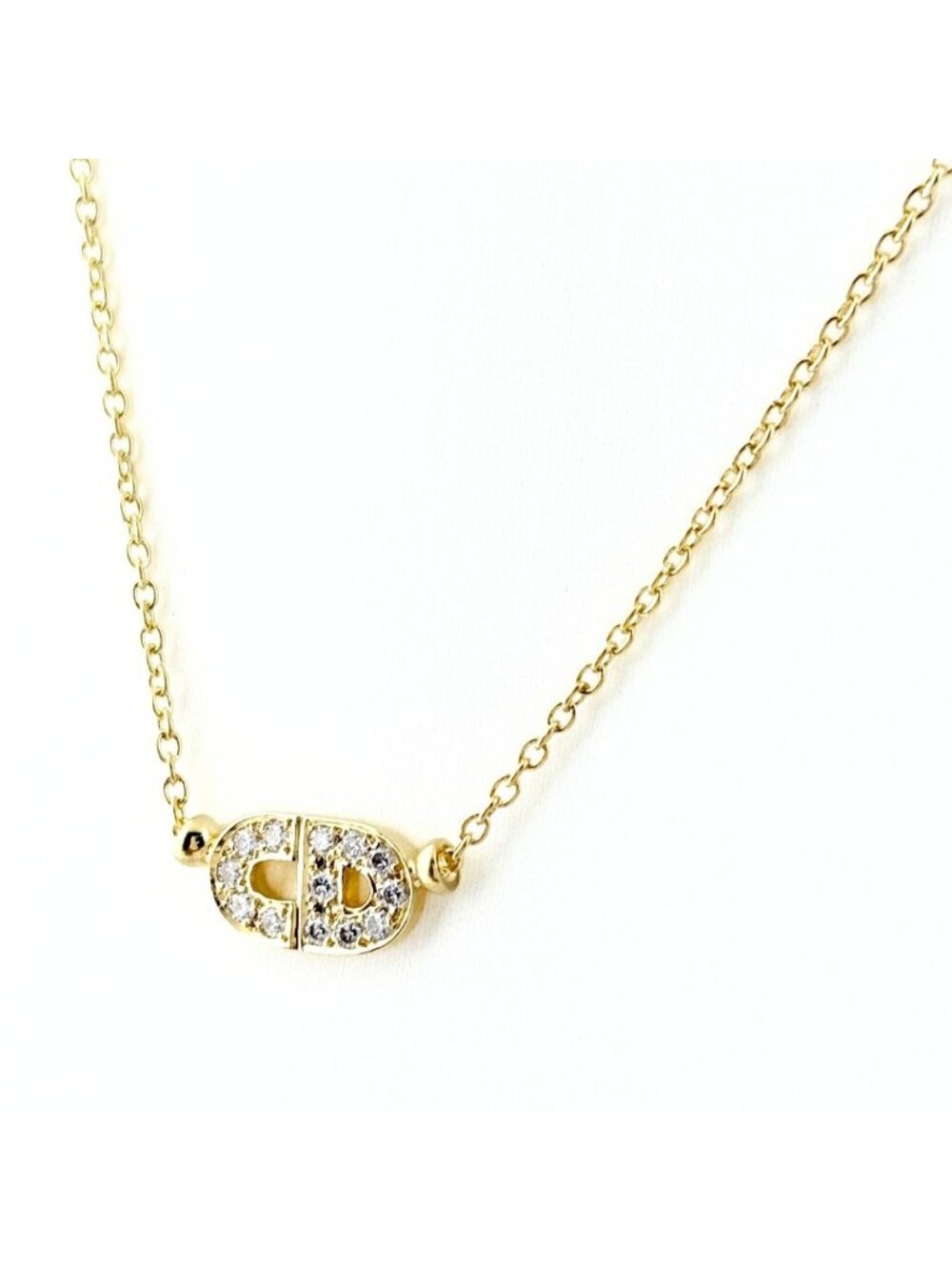 Dior Mere Diamond Necklace YG Yellow Gold Pendant - Picture 1 of 6
